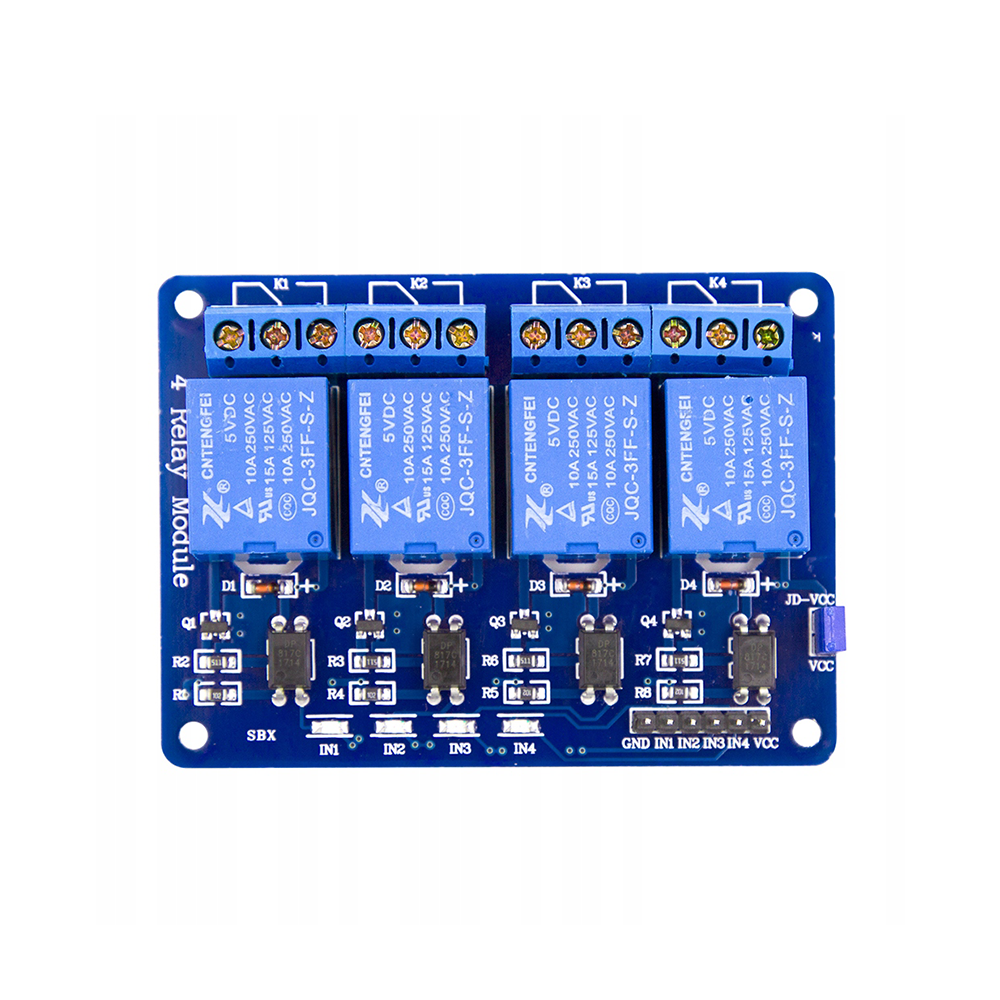 MODUŁ 4 KANAŁOWY PRZEKAŹNIK 5V 10/12A ARDUINO AVR